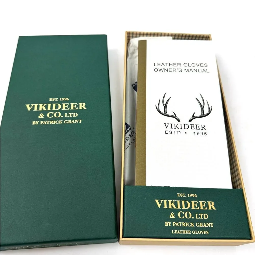 VIKIDEER Soft Leather Winter Warm Fur Lining Gloves In A Gift Box S